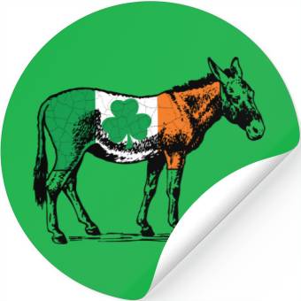 Discover Irish Flag Donkey Stickers