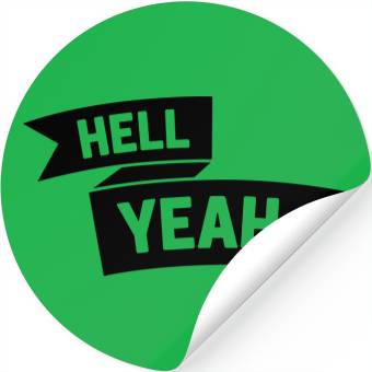 Discover Hell Yeah Banner Stickers