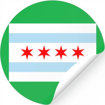 Discover Chicago Flag Stickers