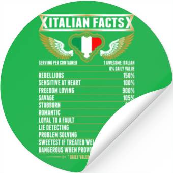 Discover Italian Facts Stickers