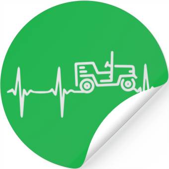 Discover Heart Beat Jeep Stickers