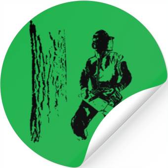 Discover Forestry worker with oak tree Stickers