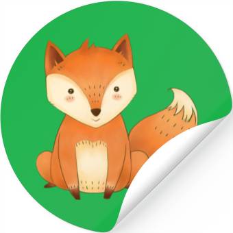 Discover Woodland Fox Stickers