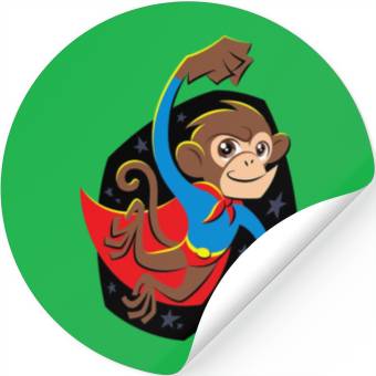 Discover monkey cartoon Stickers