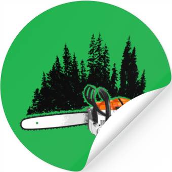 Discover Your Forestry Business - Chainsaw & Pine Forest Stickers