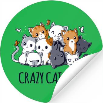 Discover Crazy Cat Lady Stickers