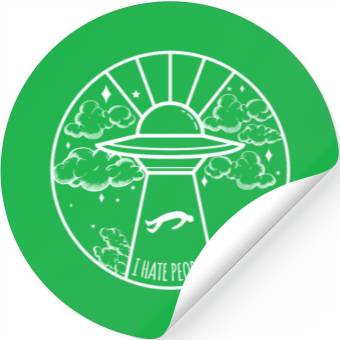 Discover Alien Stickers - I Hate People Stickers