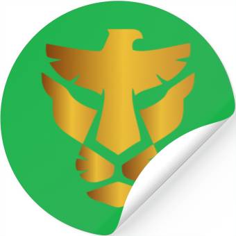 Discover lion & eagle face Stickers