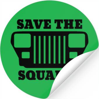 Discover Save the Squares Jeep Stickers
