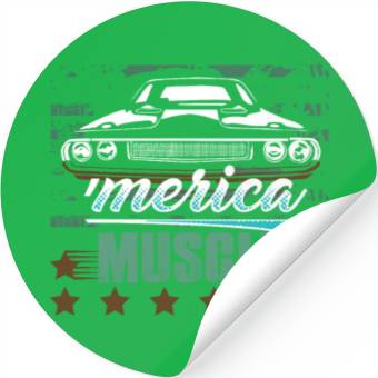 Discover 'Merica Muscle Car Stickers