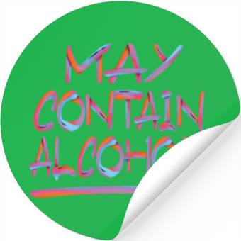 Discover MAY CONTAIN ALCOHOL 2 Stickers