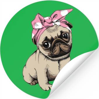Discover pug Stickers
