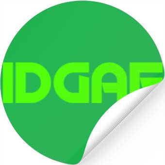 Discover IDGAF (LIME GREEN PRINT) Stickers