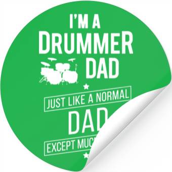 Discover Drummer Dad Stickers