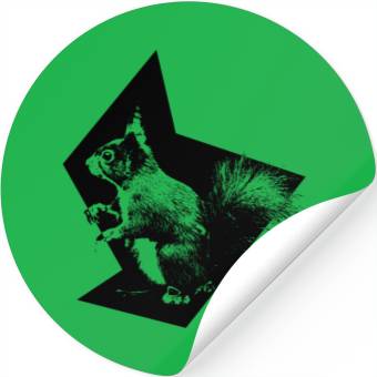Discover Squirrel-CutOut | black | Stickers