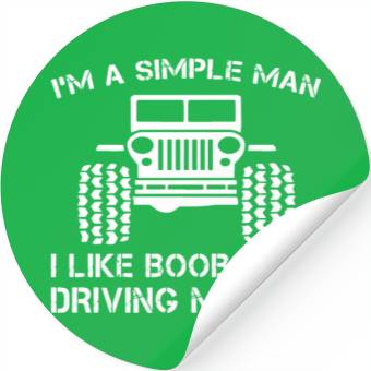 Discover I am a simple man jeep Stickers
