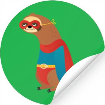Discover sloth superhero Stickers