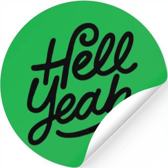 Discover Text: Hell Yeah (black) Stickers