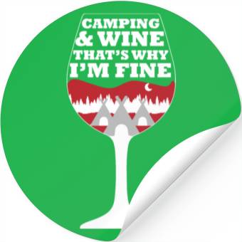 Discover Camping Camp Funny Gift Stickers