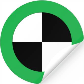 Discover Crash Test Dummy Logo Stickers