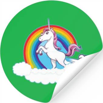 Discover Rainbow Unicorn Love Stickers