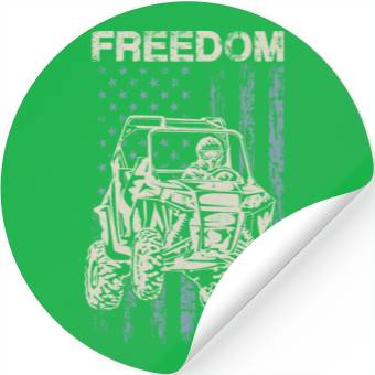 Discover UTV SxS Freedom Flag USA Stickers