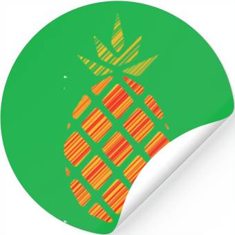 Discover pineapple striped Stickers
