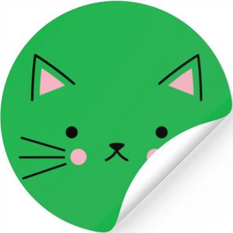 Discover Cat Face Meow Stickers