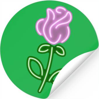 Discover Neon Rose - Pink Stickers