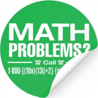 Discover math problems call number student math Stickers