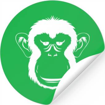 Discover Bored Monkey Face Stickers