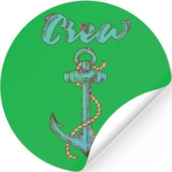 Discover Crew Anchor Nautical Stickers