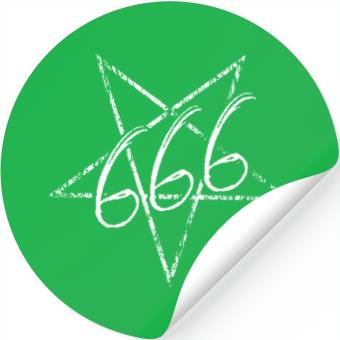 Discover 666 Antichrist Satan Devil Pentagram Stickers