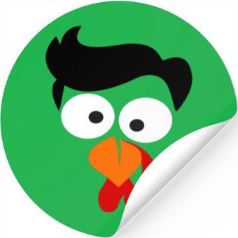 Discover Turkey Face Thanksgiving Stickers