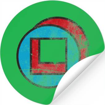 Discover Square in Circle Stickers