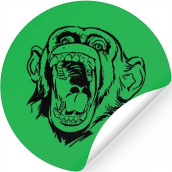 Discover Angry monkey face Stickers