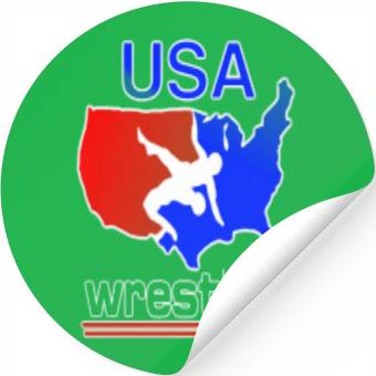 Discover USA Wrestling Tees Stickers