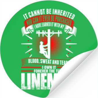 Discover Forever The Title Lineman Stickers