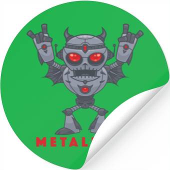 Discover Heavy Metal Robot Stickers