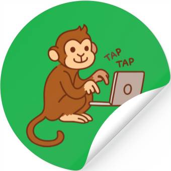 Discover monkey laptop Stickers