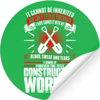 Discover Forever The Title Construction Worker Stickers