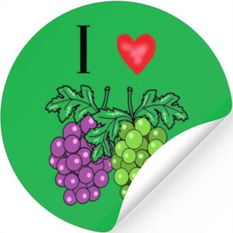 Discover I love grape Stickers