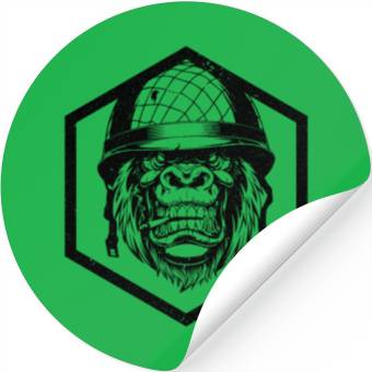 Discover Gorilla Soldier Stickers