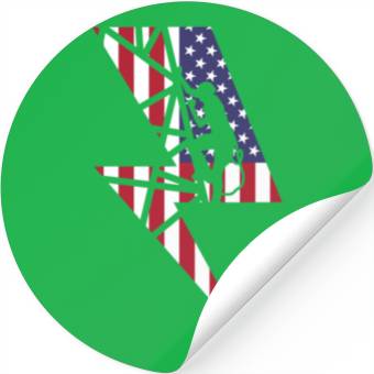 Discover Lineman Usa American Flag Cable Pole Light Gift Stickers