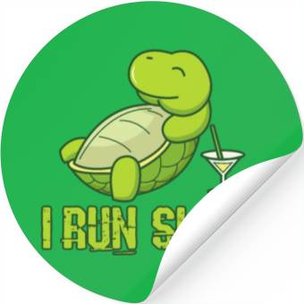 Discover I'm slowly running turtle gift Stickers