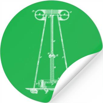 Discover Nikola Tesla Patent design Stickers