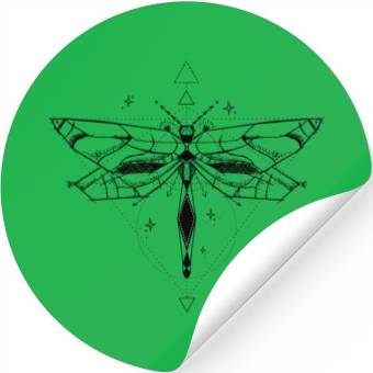 Discover Dragonfly Geometric - Geometry - Triangle Stickers