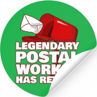 Discover Funny Post Office Retired Postal Worker Gift Idea Stickers