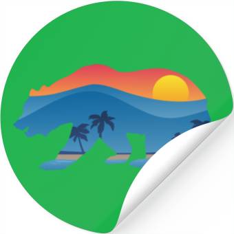 Discover California Bear Stickers