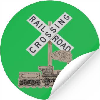 Discover Train Track Railroad Crossing Stickers